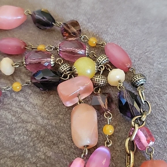 Premier DESIGNS Spring Fever Gemstone Beaded Long Necklace - Picture 5 of 9